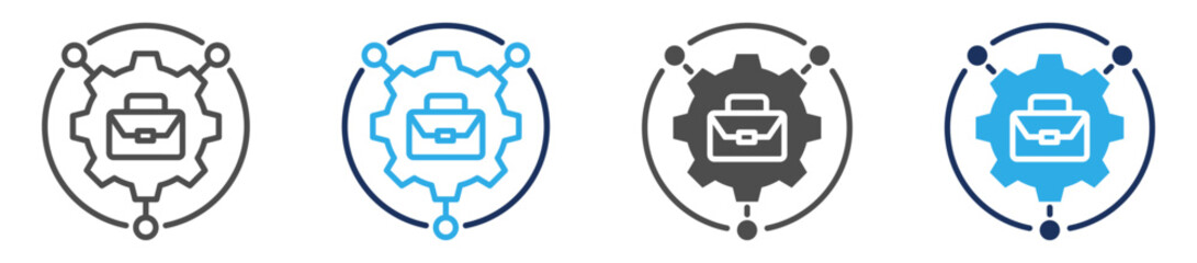business modeling icon sheet with multi concept