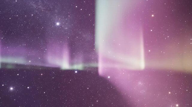 Stunning Aurora Borealis Displaying Vibrant Colors Across the Night Sky.