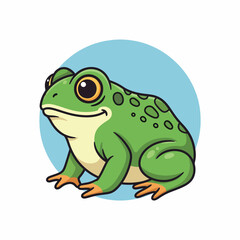 Fototapeta premium Cartoon Green Frog