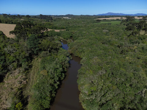 Varzea River in Tijucas do Sul Parana Brazil.