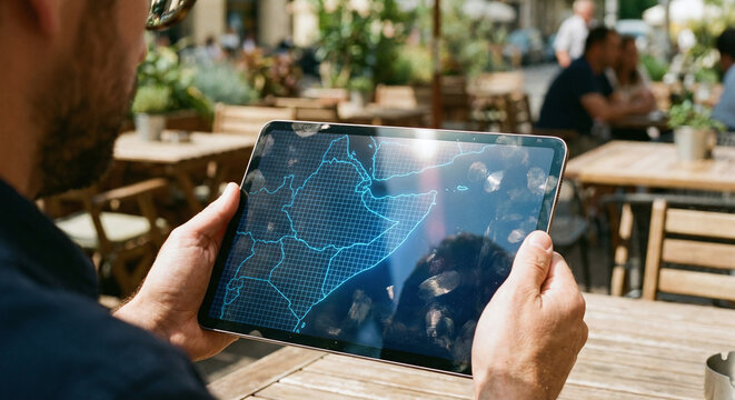 Somaliland Map Digital Tablet Screen Concept with Blank Interface 