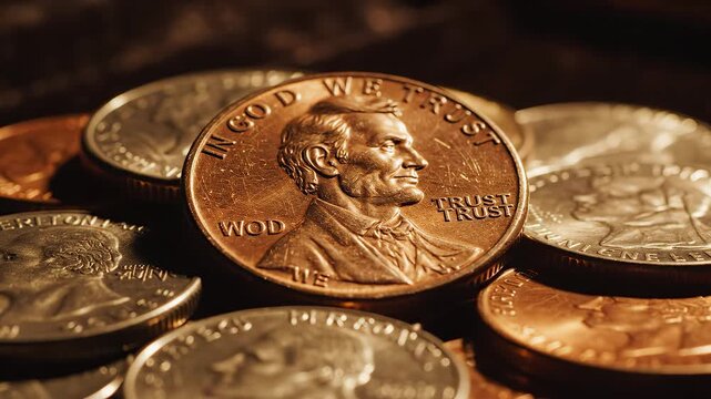 Stack of United States coins