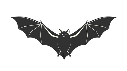 Fototapeta premium Black Bat Silhouette Flying in Air.