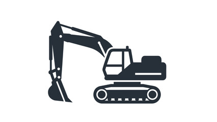 Excavator Machine Heavy Equipment Illustration.