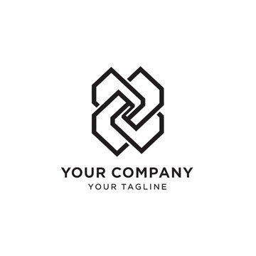 Abstract Geometric Logo Design for Company Branding.