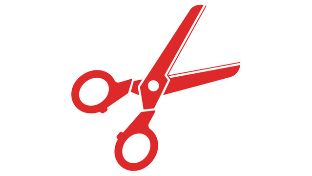 Red Scissors Illustration Cutting Objects.