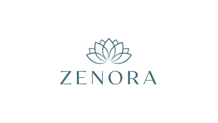 Obraz premium Zenora Logo with Lotus Flower Design.