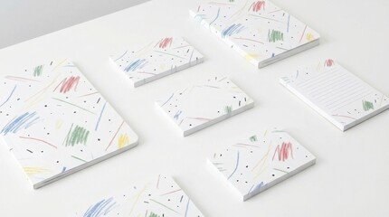 Fototapeta premium Minimalist Confetti Crayon Stroke Pattern Background