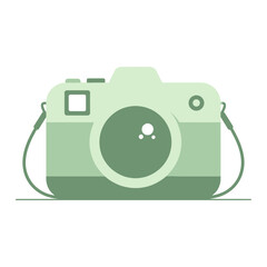 Retro Camera Illustration with Strap - Vintage Photography Icon
