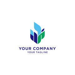 Fototapeta premium Modern Abstract Logo Design for Business Growth and Finance.