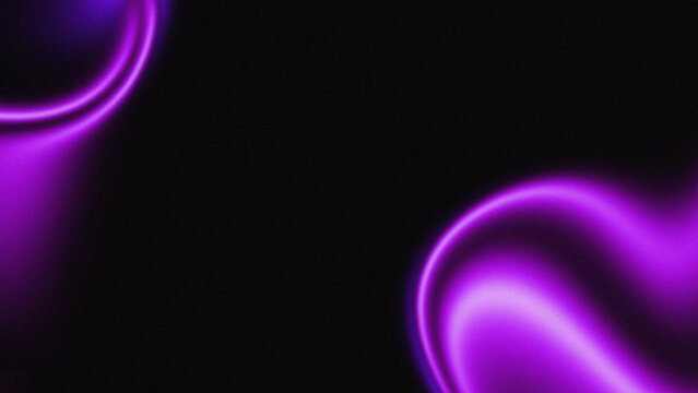 Vibrant purple neon light curves on black background with grainy texture for creative social media banners and aesthetic wallpapers