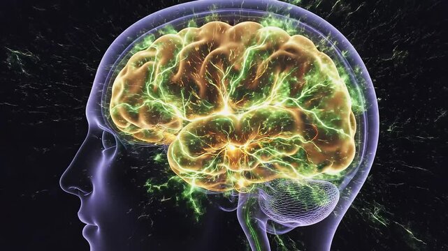Human brain activity illustration