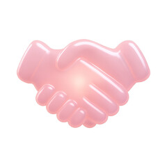 Obraz premium PNG Glossy handshake symbol illustration.