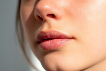 Fototapeta premium Intimate Closeup of Woman's Skin Showcasing Natural Beauty and Texture