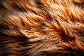 Naklejka premium Enchanted Fur Texture with Rich Color Gradients in Warm Tones