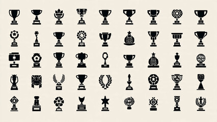 black and white wine icons set
