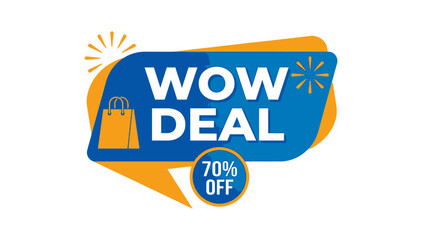 Wow Deal on Discounts at Local Store, Graphic Design, Vibrant Colors