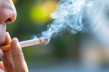 Artistic Depiction of the Dangers of Smoking with Simple Composition