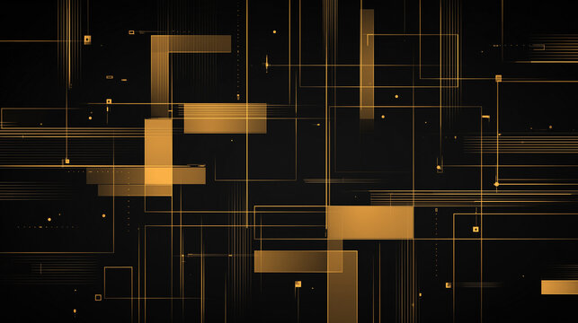 abstract black and gold geometric background