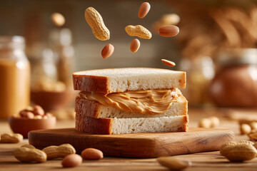 Classic peanut butter sandwich