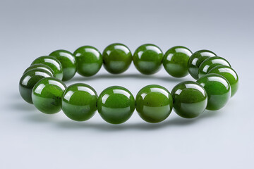 Polished jade beads jewelry design