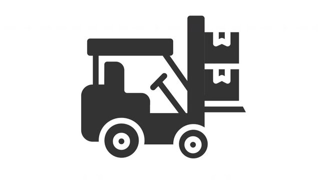 Animated forklift icon