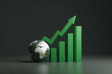 Green finance and global market growth chart