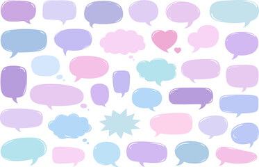 Hand Drawn Speech Bubbles Collection with Doodle Style Dialog Frames and Text Boxes