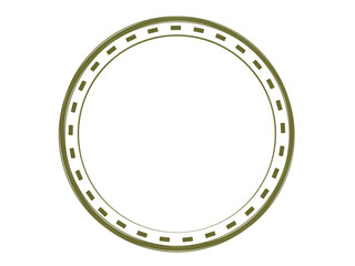 Naklejka premium Green circle logo round frame Border element design
