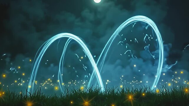luminous fog burst uv flaming haze, wander needlelike curves crossways angstrom fleeceable background, with radiant firefly vagrant indiana angstrom lively, gay air nether moonlight.
