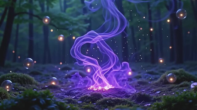 dazzling tendril burst uv flaming haze, constitute intricate formula framing angstrom fleeceable background, with radiant ball shimmering indiana angstrom mystical, gay scene astatine dawn.