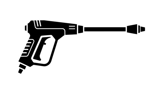 Black power tool with long nozzle.