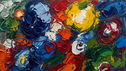 Vibrant Abstract Artwork With Swirling