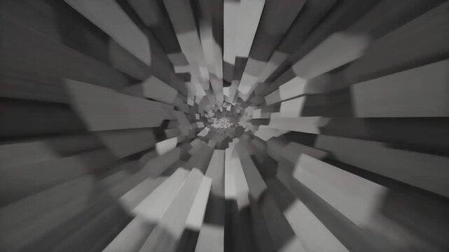 Modern abstract motion with strength and unity motif, subtle geometric movement, neutral in gray