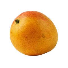 Whole ripe mango fruit without leaves isolated on white