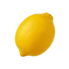 Fresh Yellow Lemon Fruit Isolated on White Background