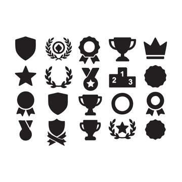 set of awards icons world cup