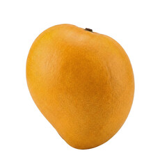 Fototapeta premium Whole Ripe Yellow Mango Fruit Isolated on White Background