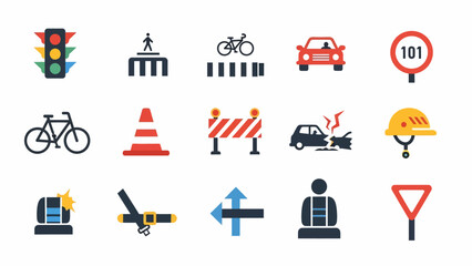 Traffic Signs and Symbols for Road Safety.