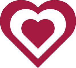 Aesthetic Y2K Concentric Triple Heart Icon