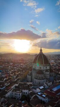 sunset view of the city Florance Italy 