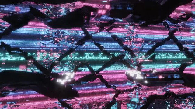 Abstract digital glitch art