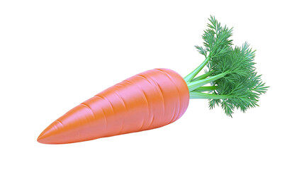 Fresh Orange Carrot with Green Tops