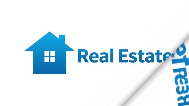 Real Estate Logo Design with House Icon.