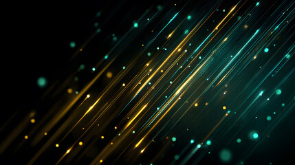 Dynamic Abstract Light Waves with Glowing Particles