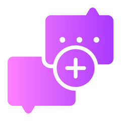 Obraz premium speech gradient icon
