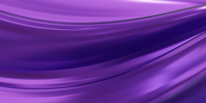 Abstract puple gradient background. Minimalistic subtle wavy puple silk texture with a smooth, flowing fabric design.