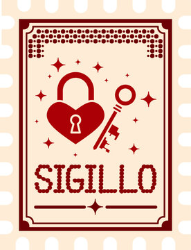 Retro Aesthetic Love Security Postage Graphic