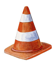 traffic cones isolated on white background