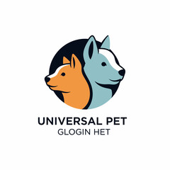 Dog Logo Design with Two Animals.